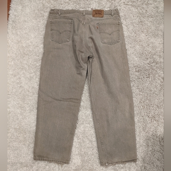 Vintage Levi's Orange Tab Mens 550 Size 40x30 Relaxed Fit Khaki Tan Jeans Great! - Picture 6 of 7